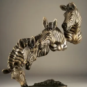 Bank of the Mara Zebra Sculpture by Mark Hopkins