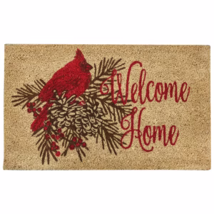 Christmas Cardinal Welcome Home Doormat