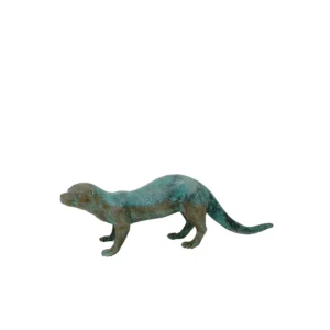 Walking Otter Bronze Fountain Statue