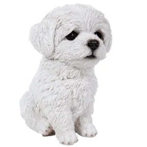 Maltese Puppy Statue Figurine