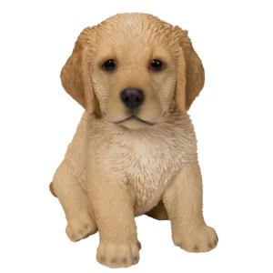 Sitting Golden Retriever Puppy Statue Figurine