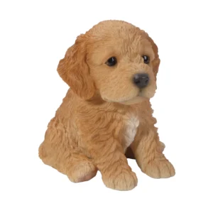 Brown Cockapoo Puppy Statue Figurine
