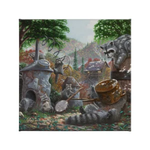 Mountain Mischief - 14" x 14" Gallery Wrapped Canvas