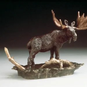 Moose Bronze Sculpture by Mark Hopkins