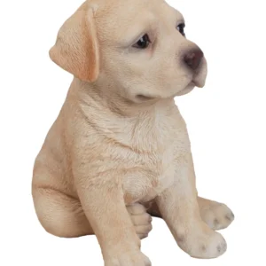 Yellow Labrador Puppy Statue Figurine