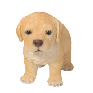 Yellow Standing Labrador Puppy Statue Figurine