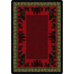 Bear Family - Multi - Mountain Lodge Retreat Area Rug
