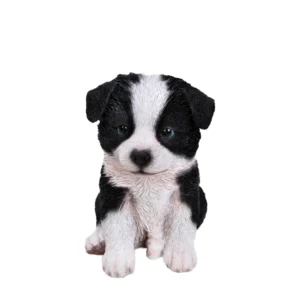 Border Collie Puppy Statue Figurine