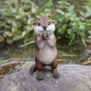 Otter Praying Statue Figurine
