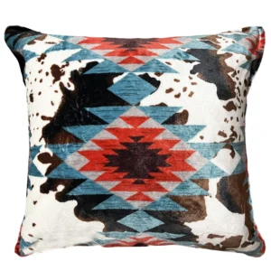 Wrangler® Southwest Cowhide Plush Sherpa Pillow