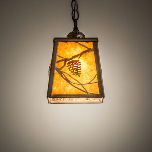7" Square Whispering Pines Pendant