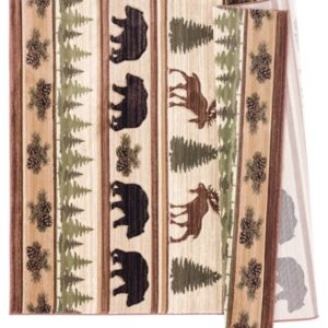 Ontario Wilderness – Rustic Cabin Retreat Area Rug