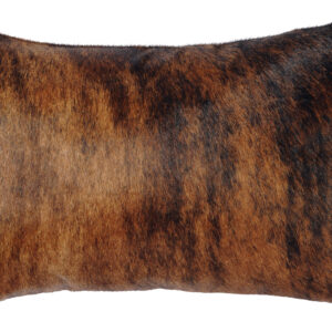 Dark Brindle Leather Pillow 12x18