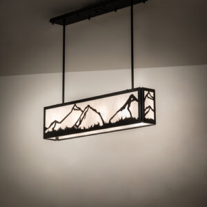 34" Long Mountain Range Oblong Pendant