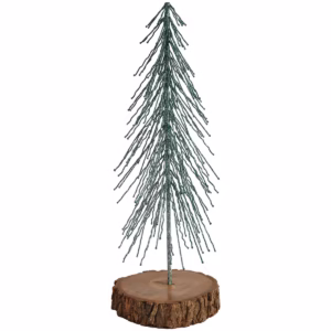 Large Brush Tree with Wood Base