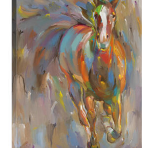Wild and Free Painted Horse – Blaze – 24 x 32 in. Gallery Wrapped Canvas