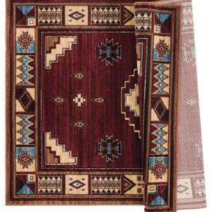 Southwest-Inspired – Rustic Cabin Retreat Area Rug