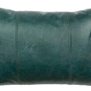Peacock Leather Pillow 12×18