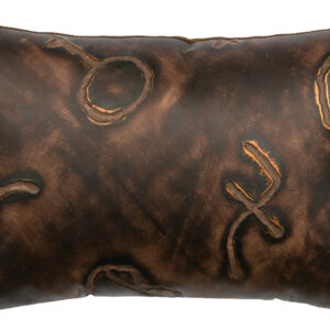Brands Leather Pillow 12x18