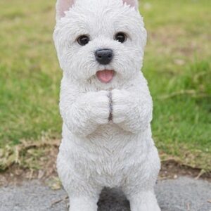Westie Puppy Playing Statue Figurine