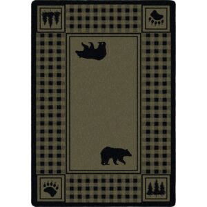 Bear Refuge - Green – Mountain Cabin Retreat Area Rug