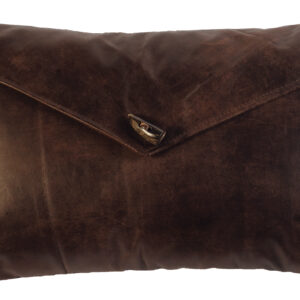 Timber Leather Pillow 14x22
