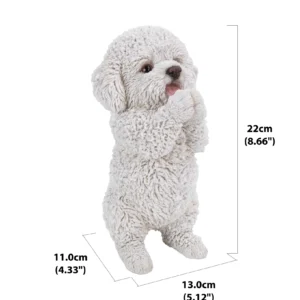 Poodle Puppy Playing Statue Figurine