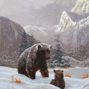 Snow Day - Grizzly Bear – 11″ x 14″ Art Print