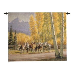 Along The Autumn Trail Grande - Woven Tapestry