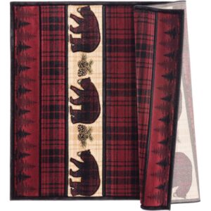 Bear Trails – Rustic Cabin Retreat Area Rug