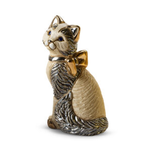 Cat with Ribbon Figurine by De Rosa