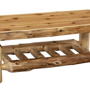 Cedar Log Rectangle Coffee Table - 60" x 24"