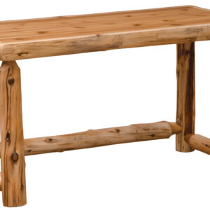 Cedar Log Simplified Open Writing Desk