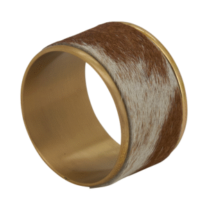 Cow Hide Napkin Ring (Set of 4)