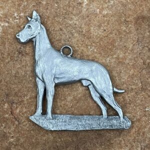 Great Dane Pewter Ornament by Andy Schumann