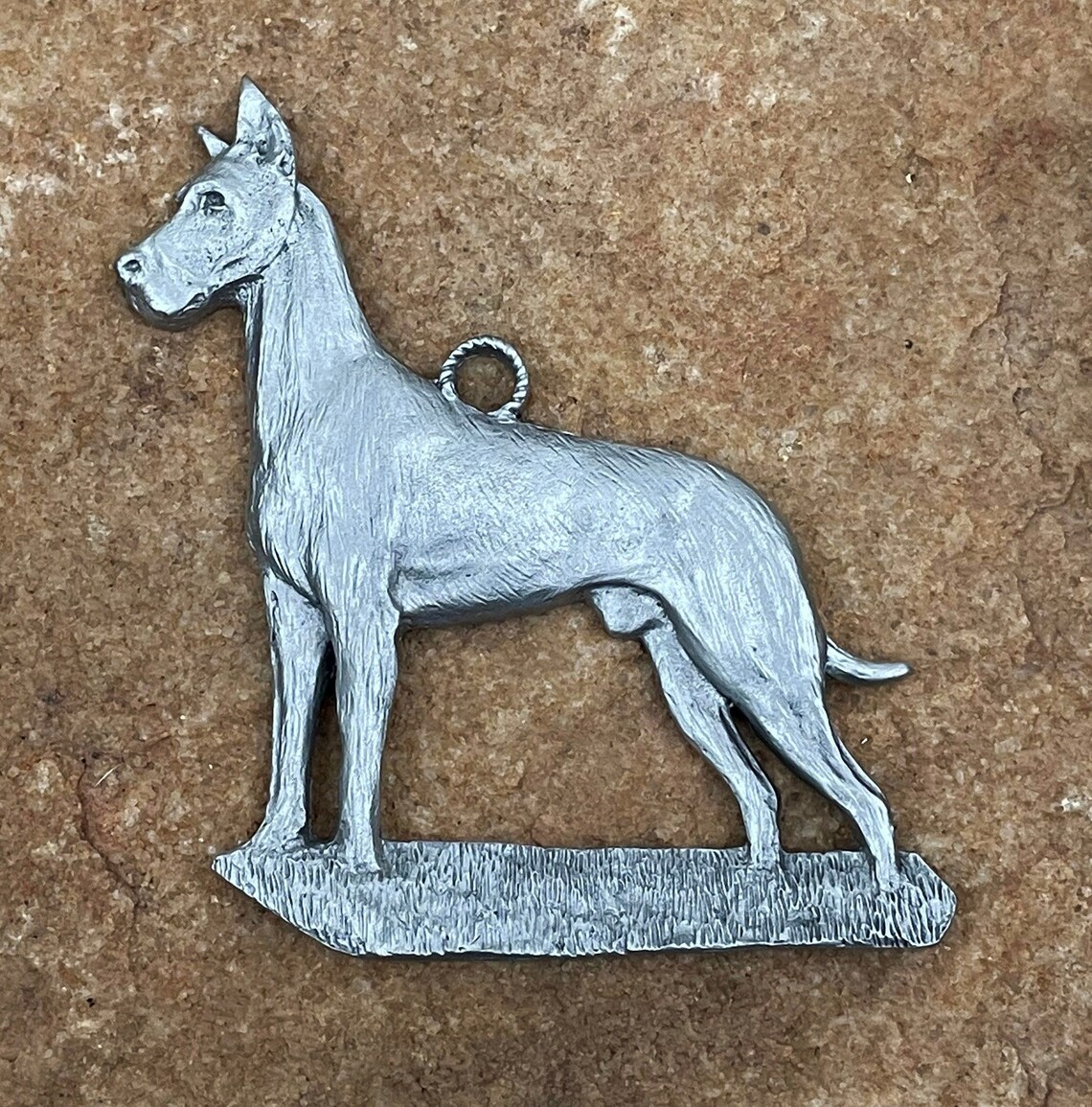 Great Dane Ornament Pewter Ornament by Andy Schumann Great Dane Pewter Ornament by Andy Schumann