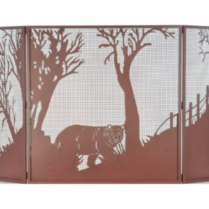 High Bear at Dusk Fireplace Screen