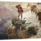 Meat’s Not Meat ‘Til It’s in the Pan by Charles M. Russell – 24 x 16 in. Premium Museum Wrapped Canvas