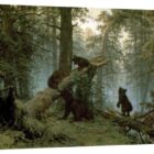 Morning in a Pine Forest by I. Shishkin – 24 x 16 in. Premium Museum Wrapped Canvas