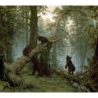 Morning in a Pine Forest by I. Shishkin – 24 x 16 in. Premium Paper Print