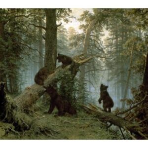 Morning in a Pine Forest by I. Shishkin – 24 x 16 in. Premium Paper Print