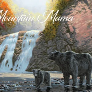 Mountain Mama - Black Bears - 12" x 18" Wood Sign