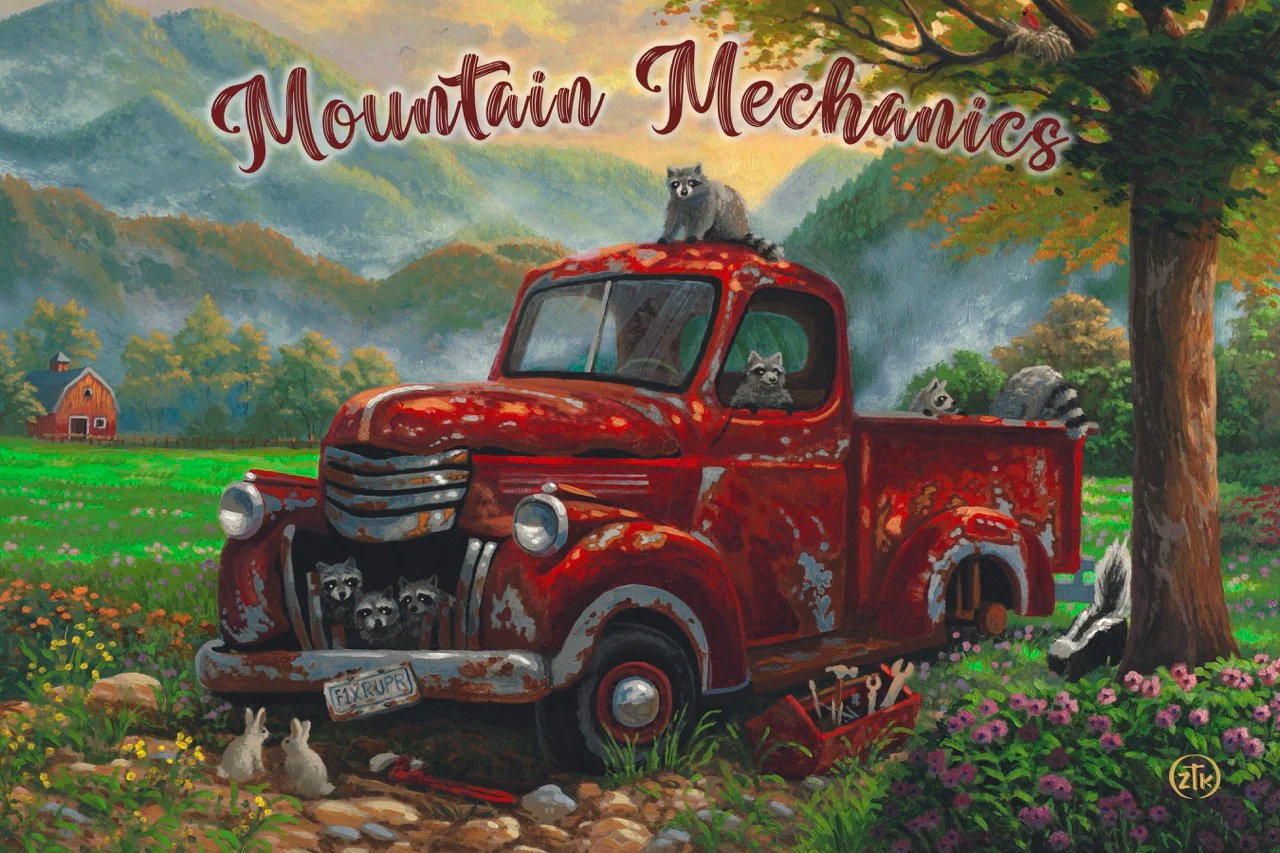 Mountain_Mechanics_Wood_Sign Mountain Mechanics - 12" x 18" Wood Sign