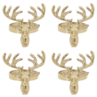 Reindeer Design Napkin Rings in Gold