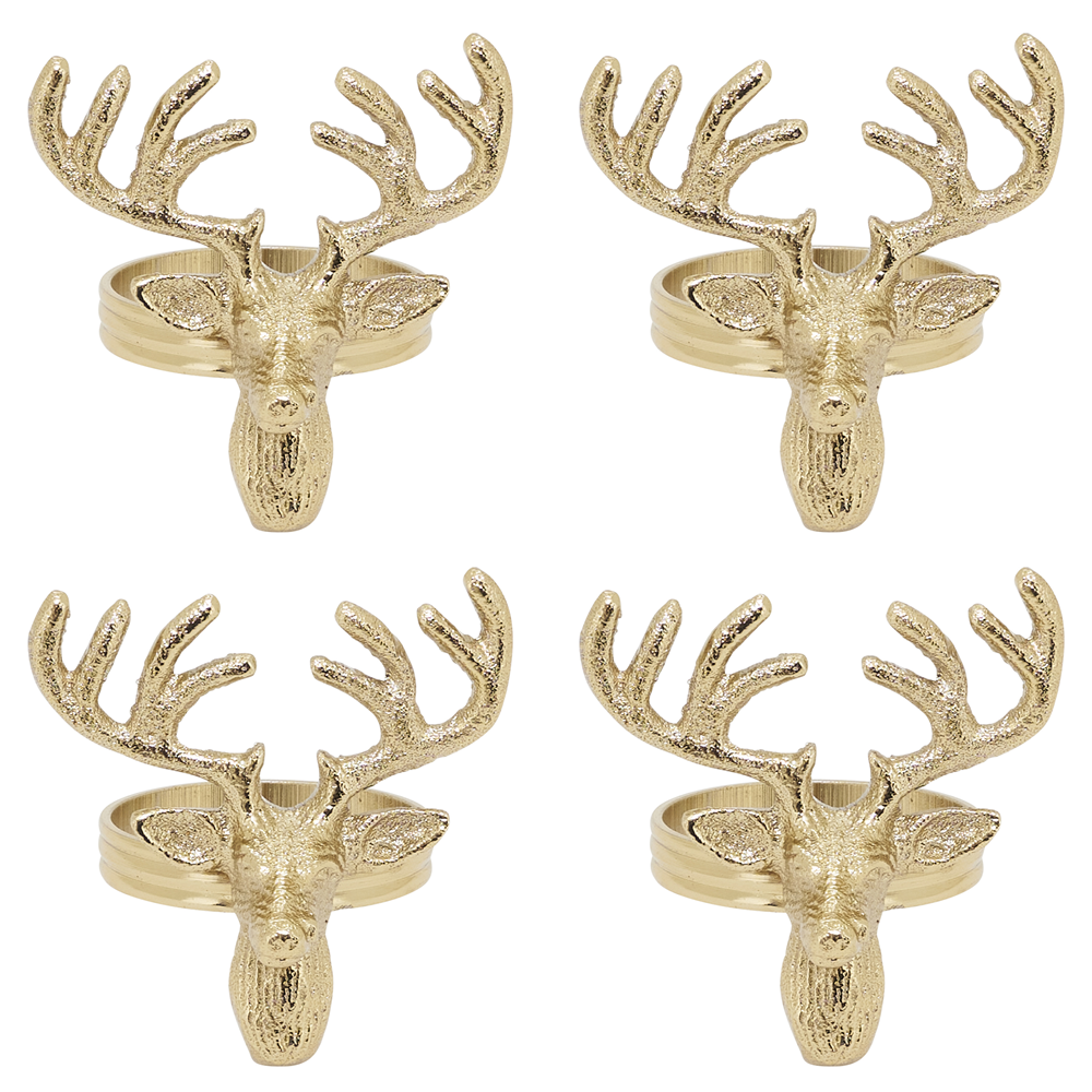 Reindeer_Napkin_Ring_Gold4 Reindeer Design Napkin Rings in Gold