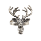 Reindeer Design Napkin Rings in Silver