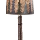 Twig and Leather Table Lamp