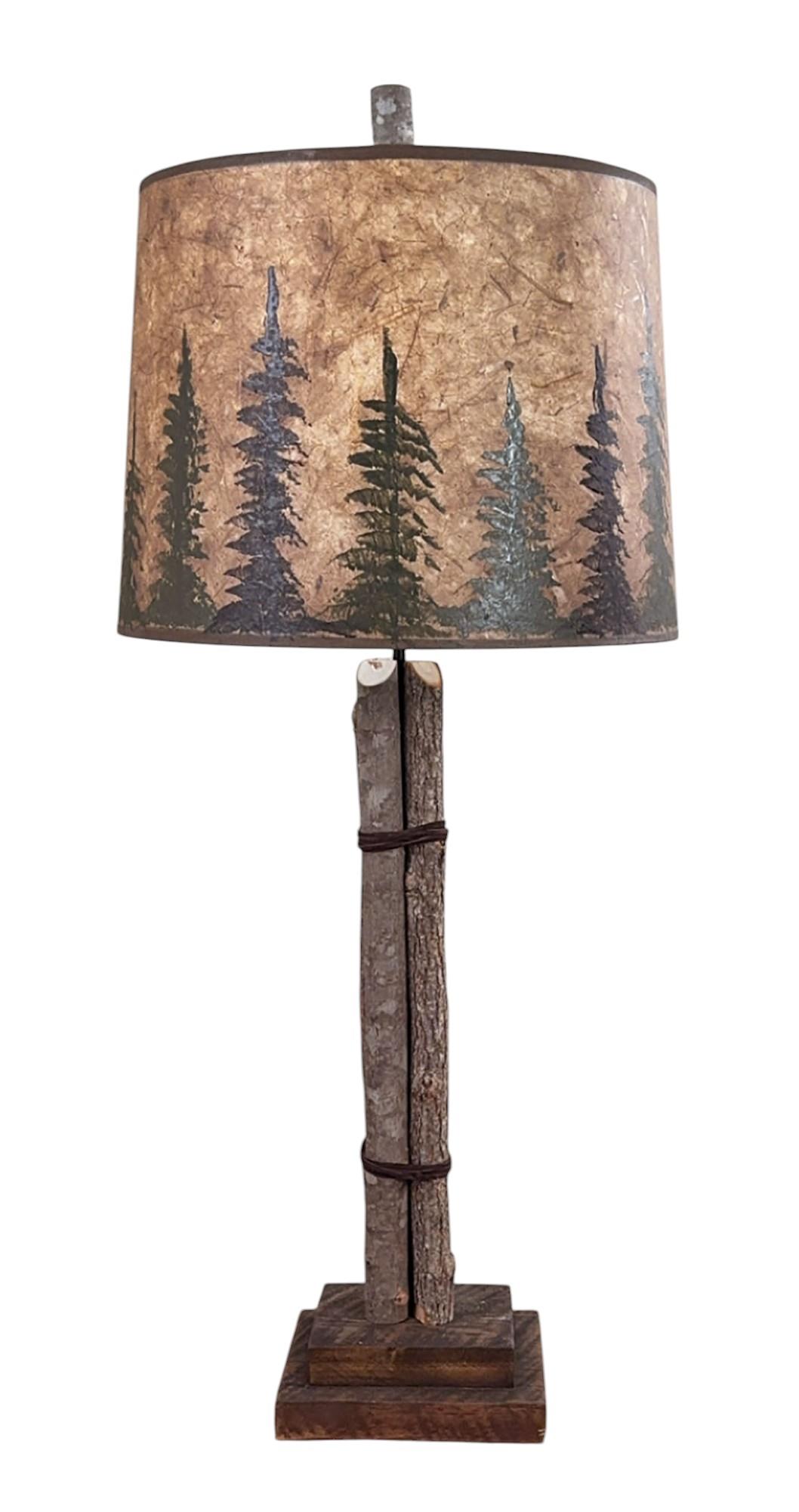 Rustic_Table_Lamp Twig and Leather Table Lamp