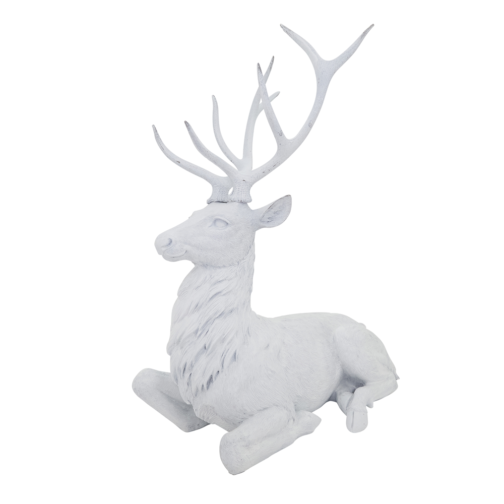 Serene_Snowy_Deer_Sculpture Serene Snowy Deer Sculpture