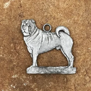 Shar Pei Pewter Ornament by Andy Schumann